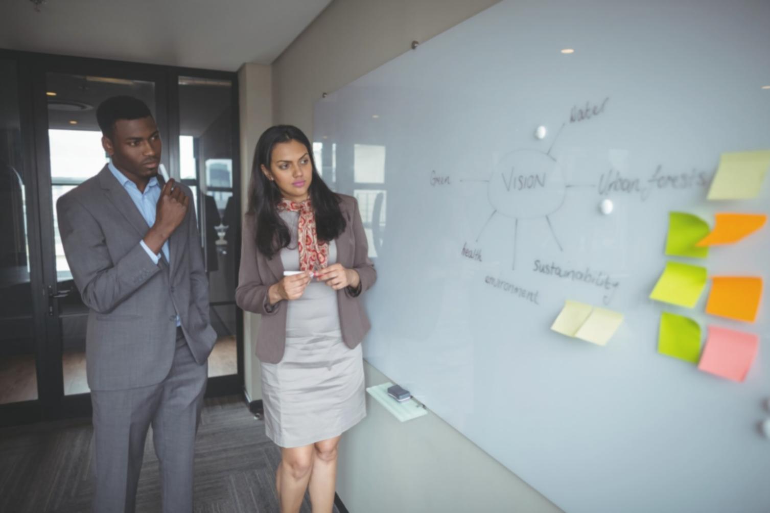 Financial strategy session with budget adjustment planning documents